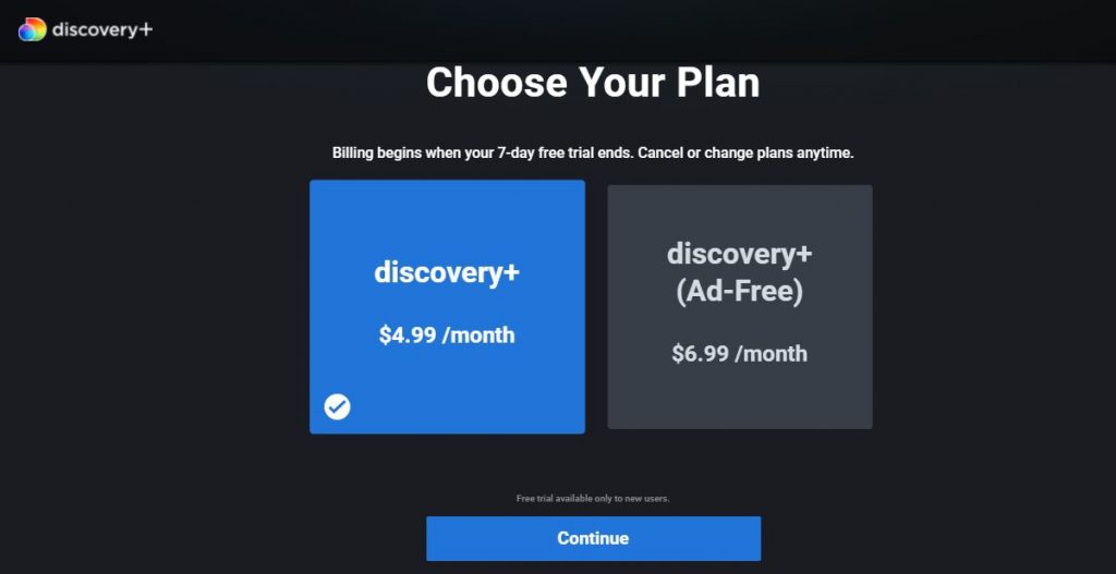 Discovery Plus Subscription Plan