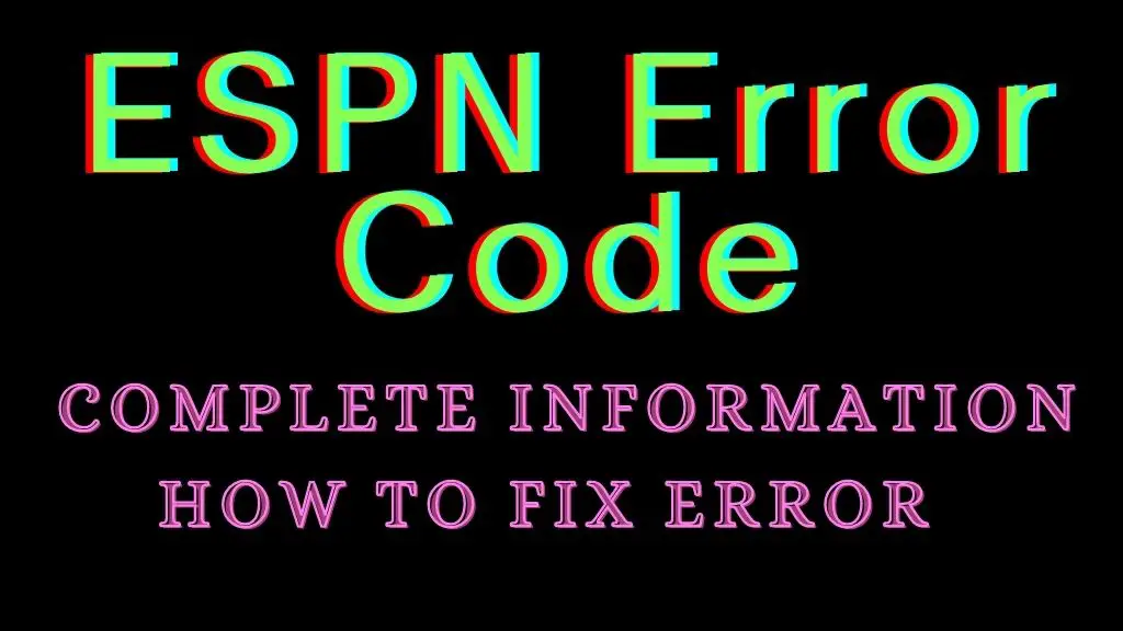 ESPN Error Code