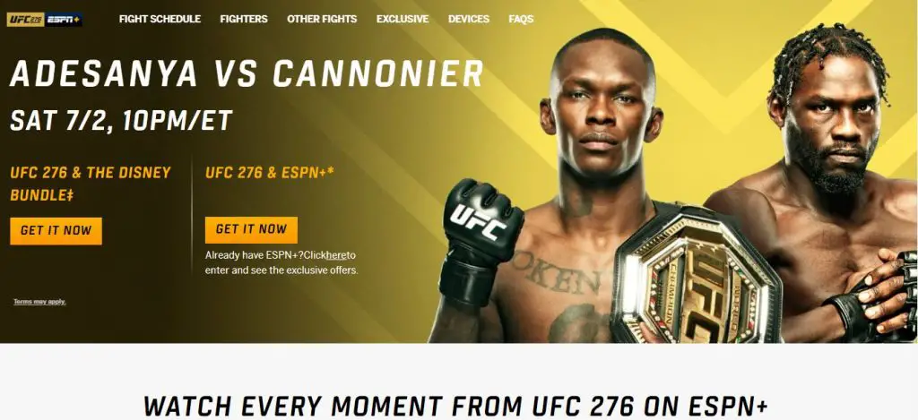 UFC PPV with ESPN Plus