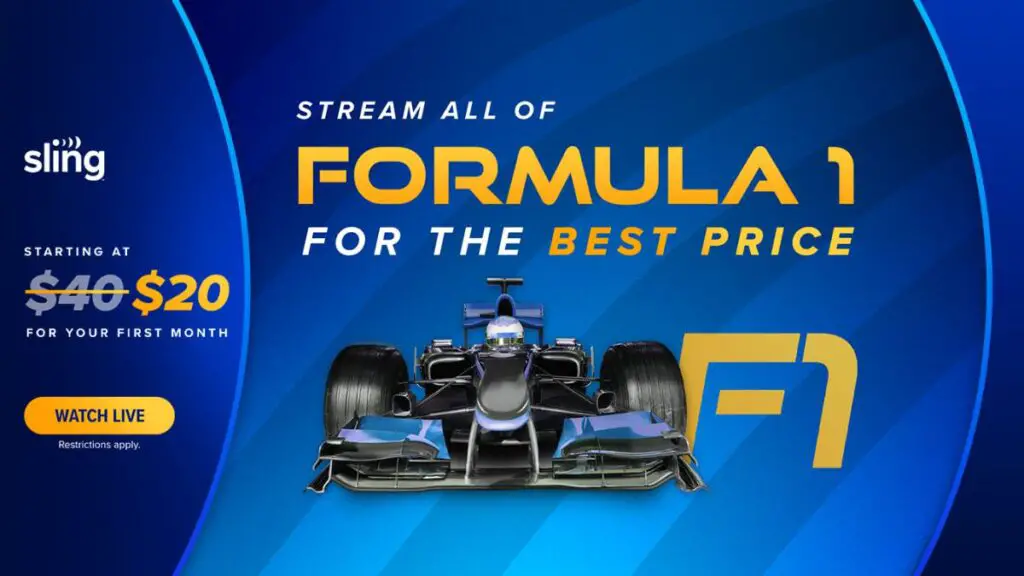 Watch Formula1 Live on SlingTV