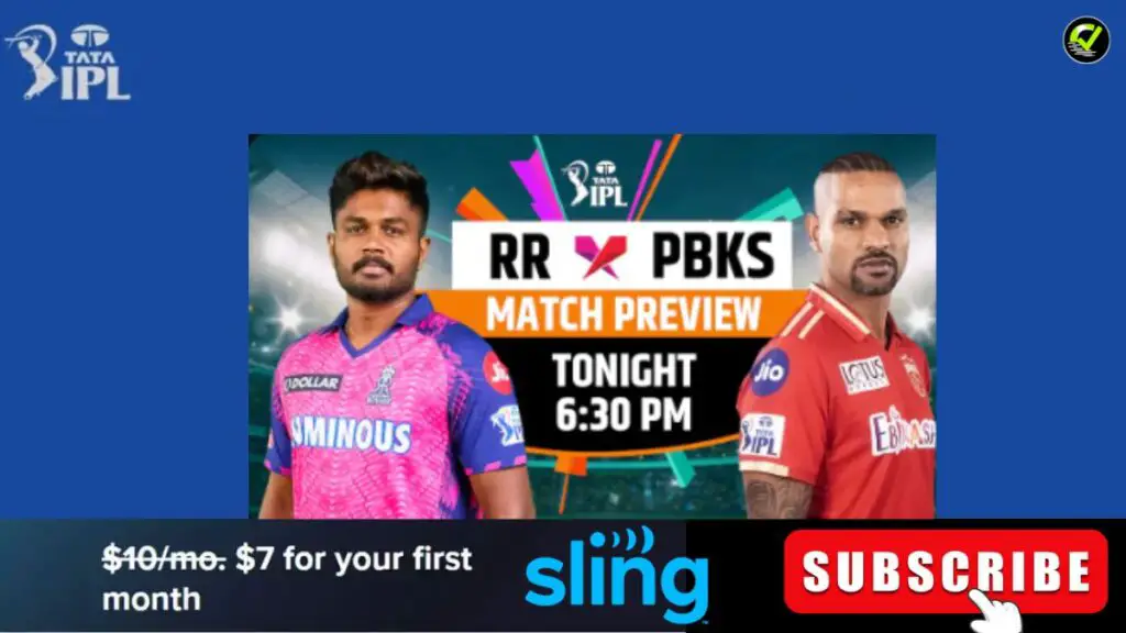 Live Streaming RR vs PBKS